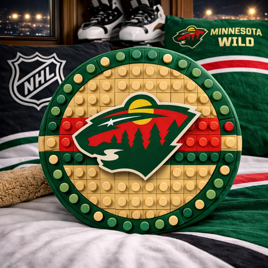 MIN x NHL Hockey Logo Plush Pillow NAK NHT