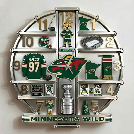 MIN X NHL Home Decorative 3D Visual Effect Acrylic Wall Clock NAK NHT
