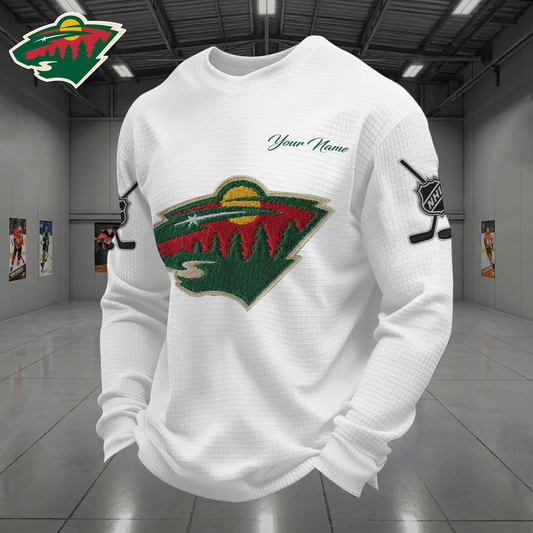 MIN X NHL Men Football Waffle Long Sleeve T-Shirt V1 NAK NHT