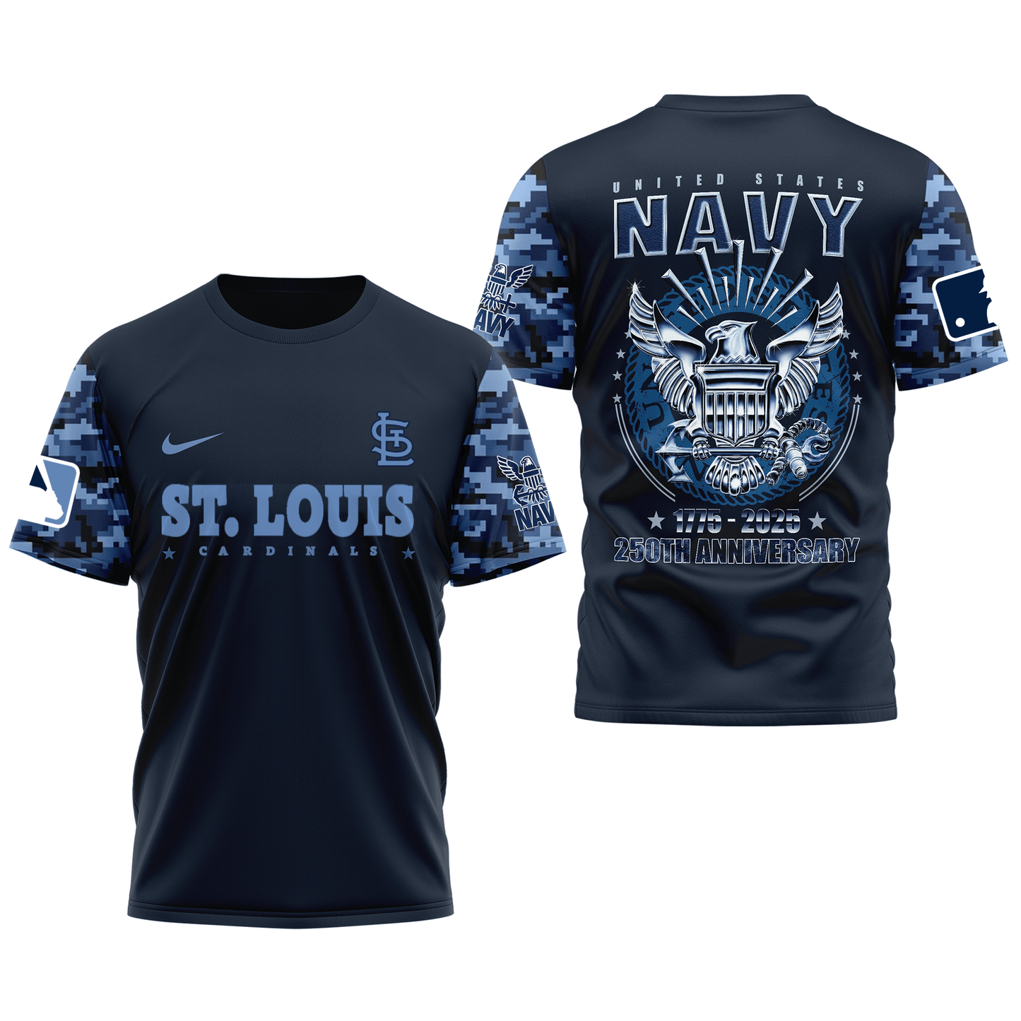 MLB SLC Premium Navy 250 Years 3D Shirt DDT CTND