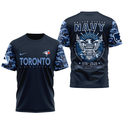 MLB TBJ Premium Navy 250 Years 3D Shirt DDT CTND