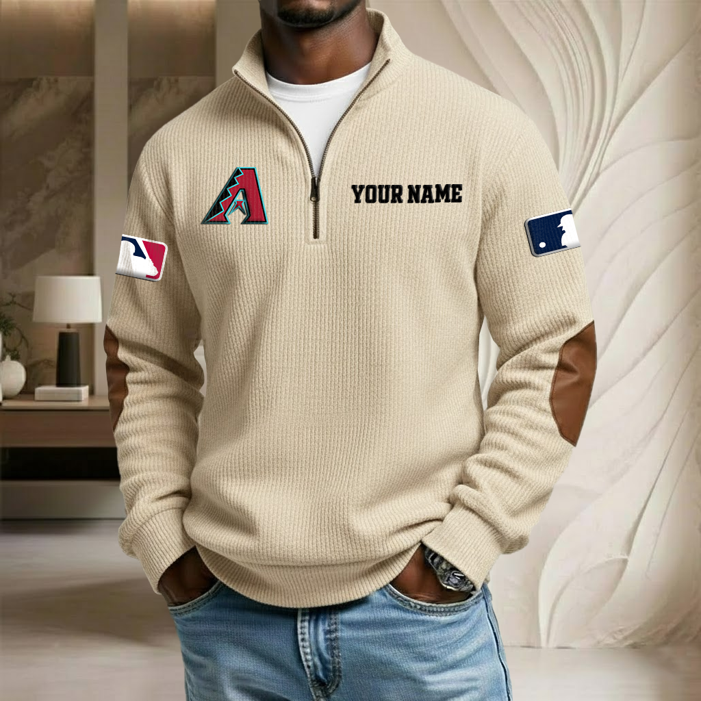 MLB x AD Custom Name Stand Collar Half-zip Sweatshirt HLP HLPHUONG