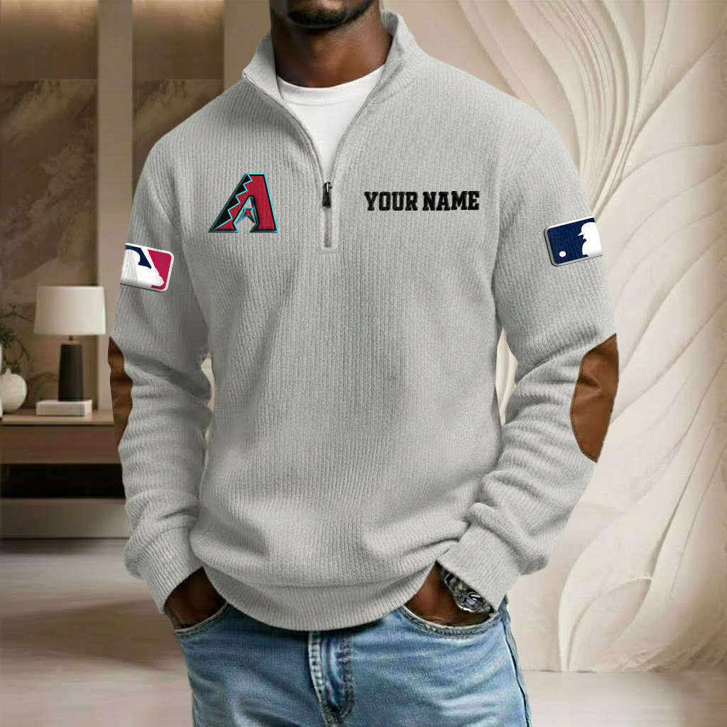 MLB x AD Custom Name Stand Collar Half-zip Sweatshirt HLP HLPHUONG
