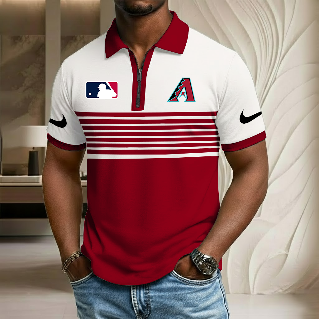 MLB x ARI Sport Zip Polo Golf Shirt HLP HLPHUONG