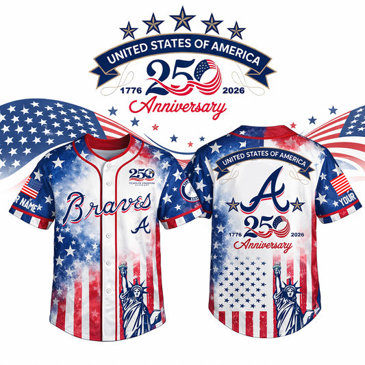 MLB x ATL US 250th Anniversary Baseball Jersey HLP HLPHUONG