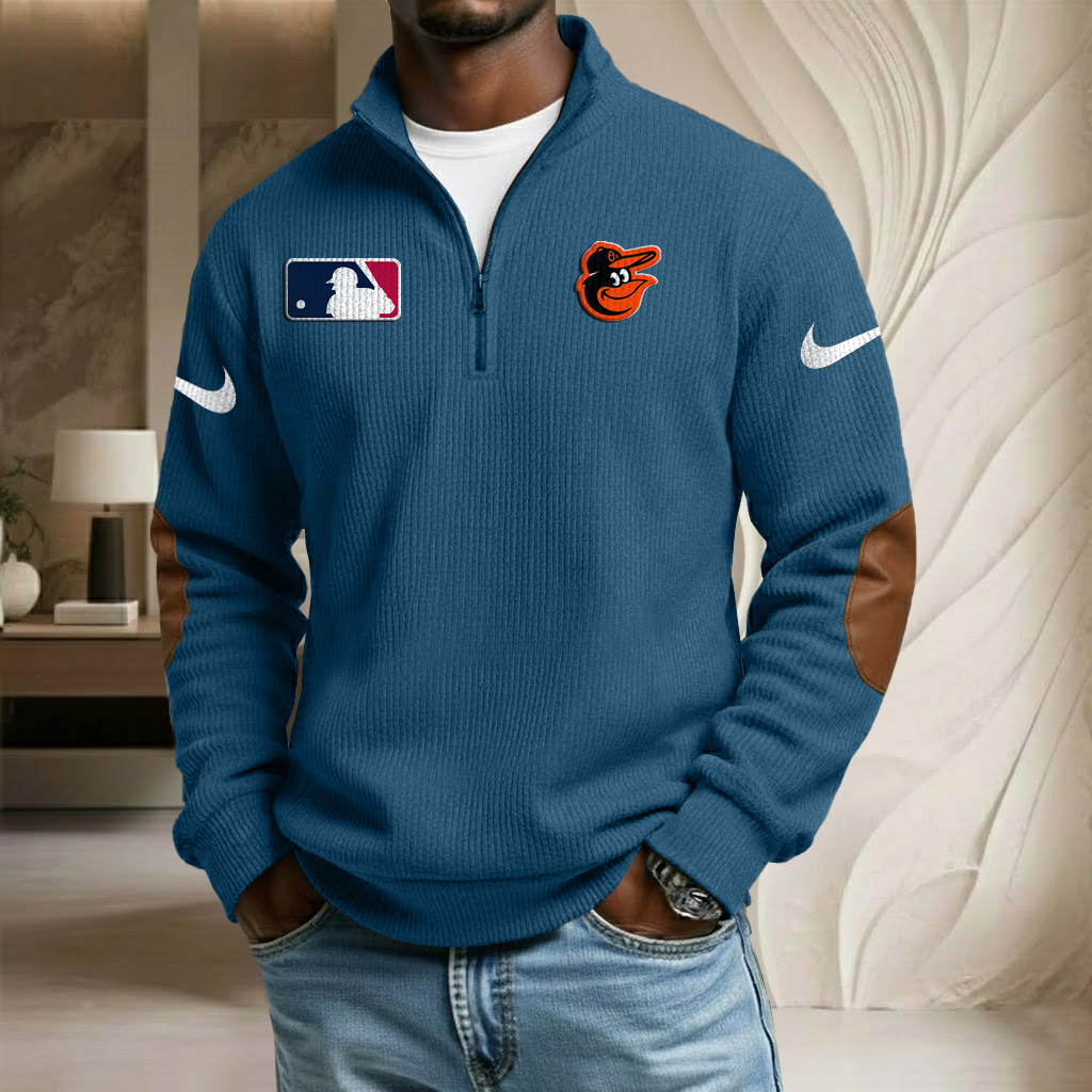 MLB x BAL Sport Team Stand Collar Half-zip Sweatshirt HLP HLPHUONG