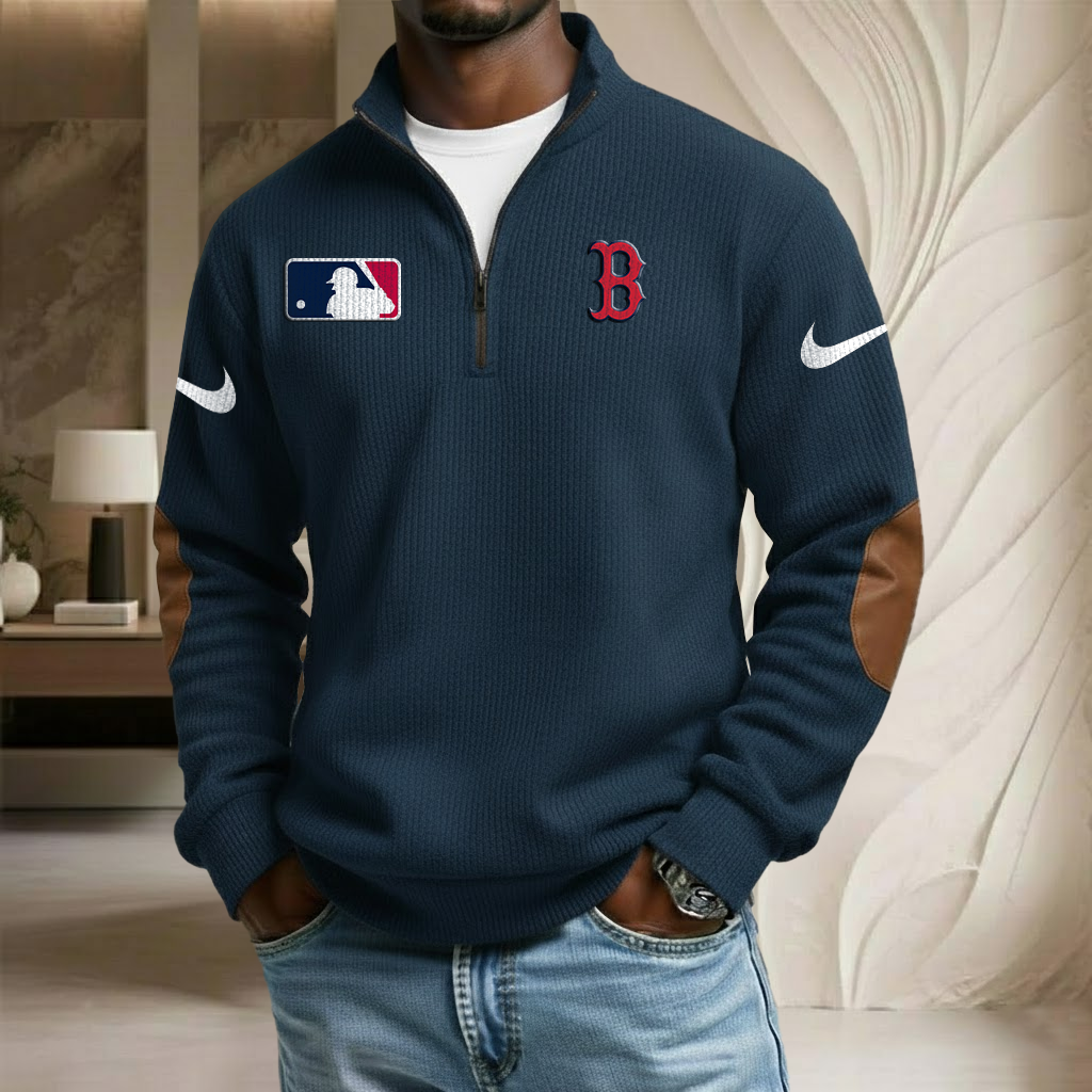 MLB x BOS Sport Team Stand Collar Half-zip Sweatshirt HLP HLPHUONG