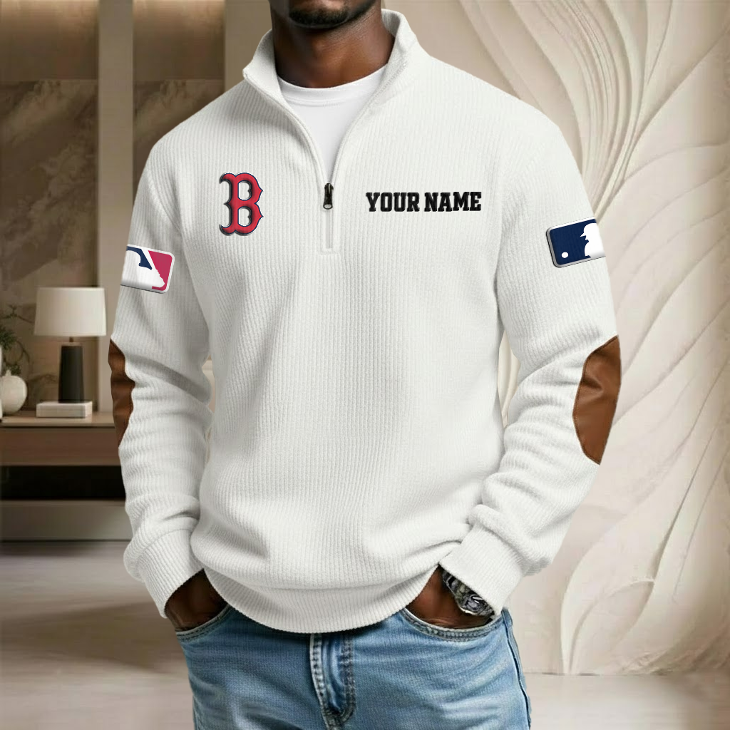 MLB x BRS Custom Name Stand Collar Half-zip Sweatshirt HLP HLPHUONG