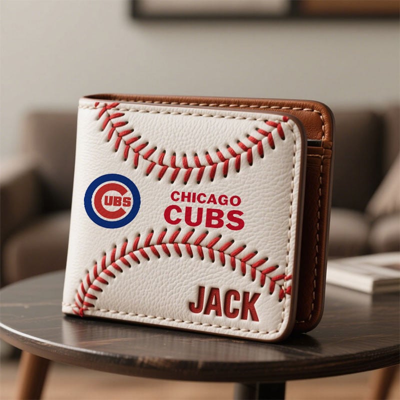 MLB x CHI Custom Name Baseball Leather Wallet HLP HLPHUONG