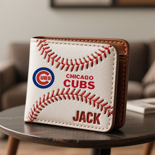 MLB x CHI Custom Name Baseball Leather Wallet HLP HLPHUONG