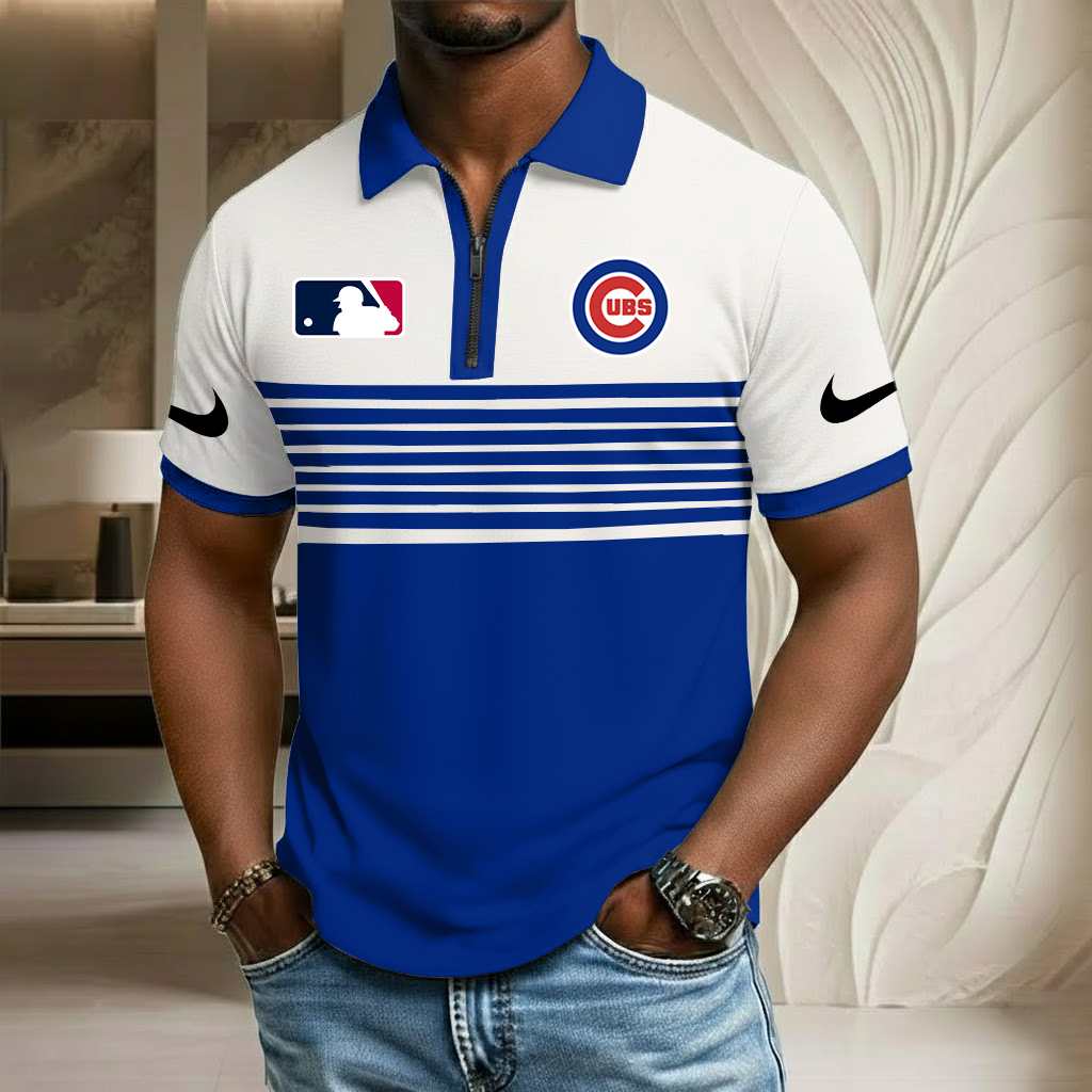 MLB x CHI Sport Zip Polo Golf Shirt HLP HLPHUONG
