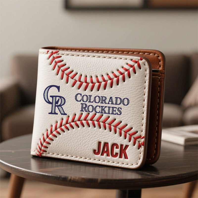 MLB x COL Custom Name Baseball Leather Wallet HLP HLPHUONG