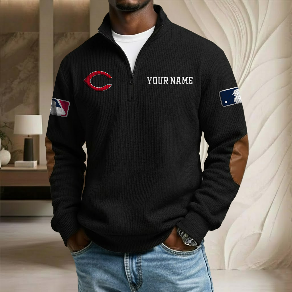 MLB x CR Custom Name Stand Collar Half-zip Sweatshirt HLP HLPHUONG