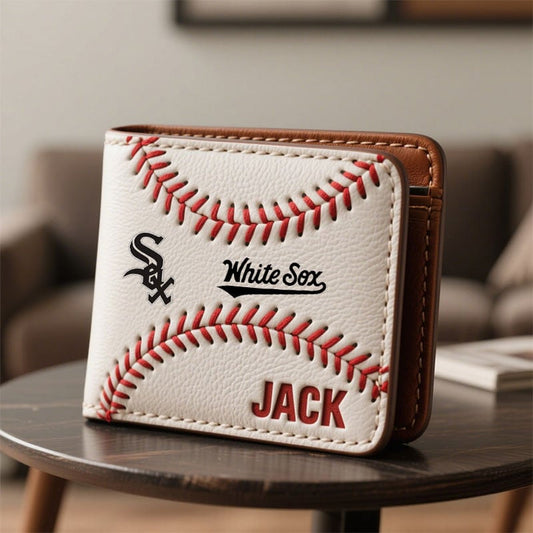 MLB x CWS Custom Name Baseball Leather Wallet HLP HLPHUONG