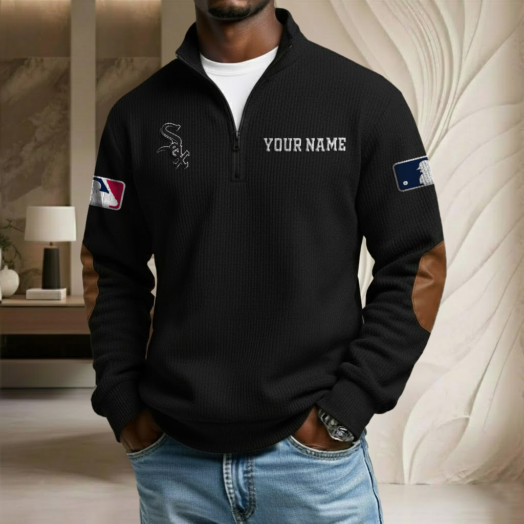 MLB x CWS Custom Name Stand Collar Half-zip Sweatshirt HLP HLPHUONG