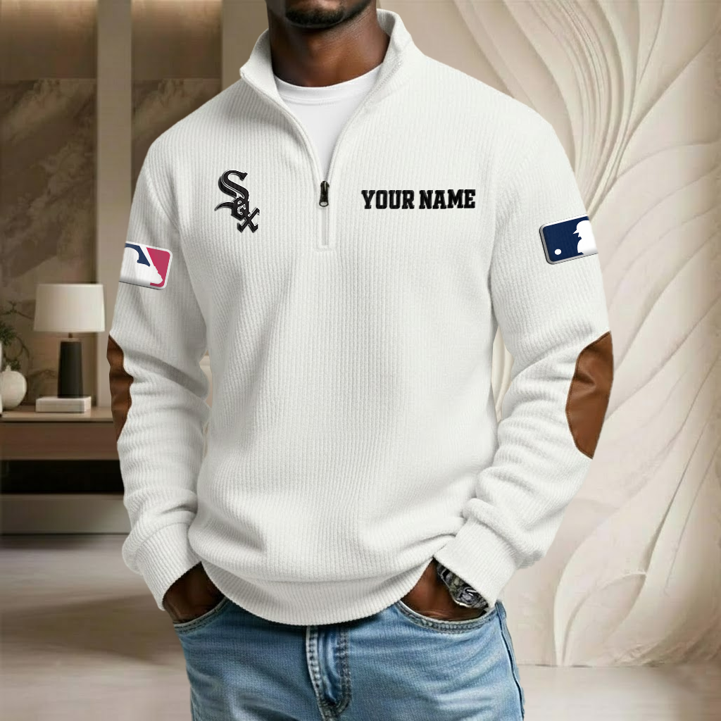 MLB x CWS Custom Name Stand Collar Half-zip Sweatshirt HLP HLPHUONG