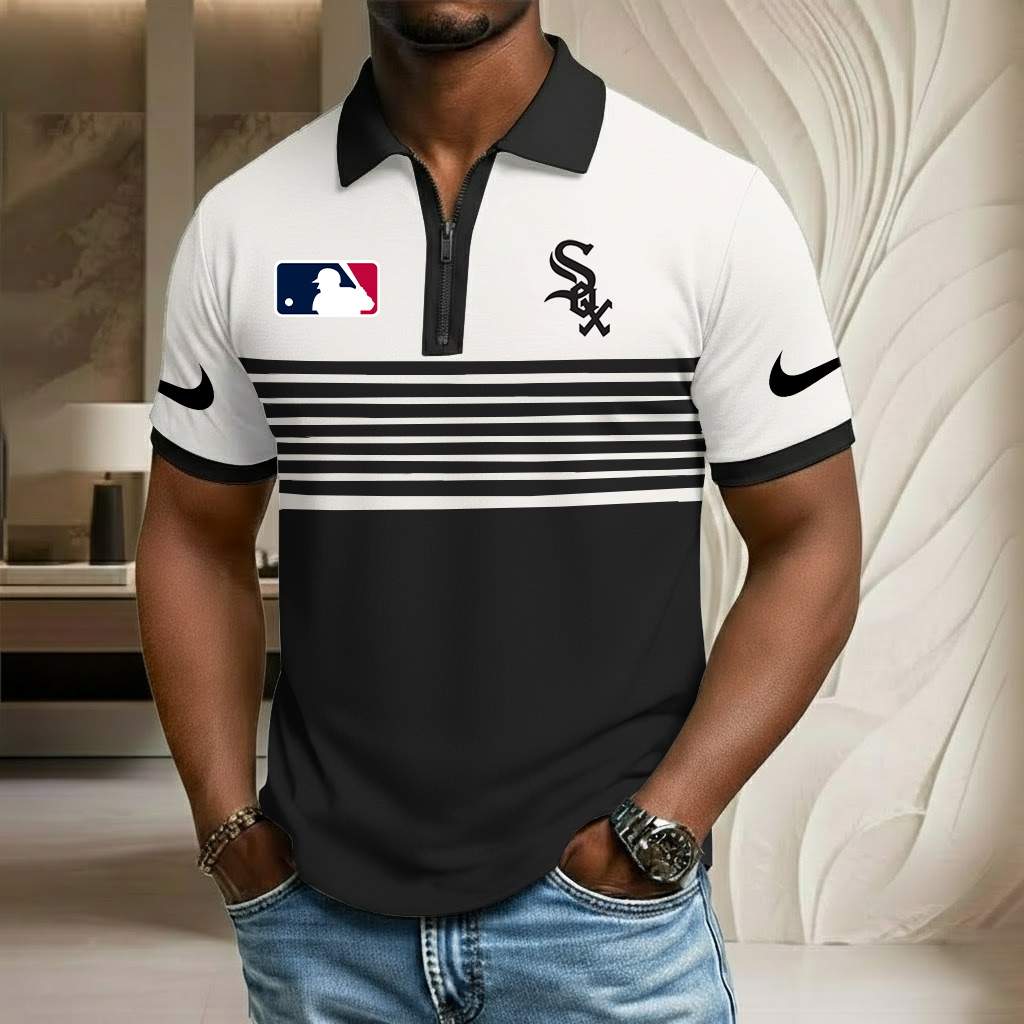 MLB x CWS Sport Zip Polo Golf Shirt HLP HLPHUONG