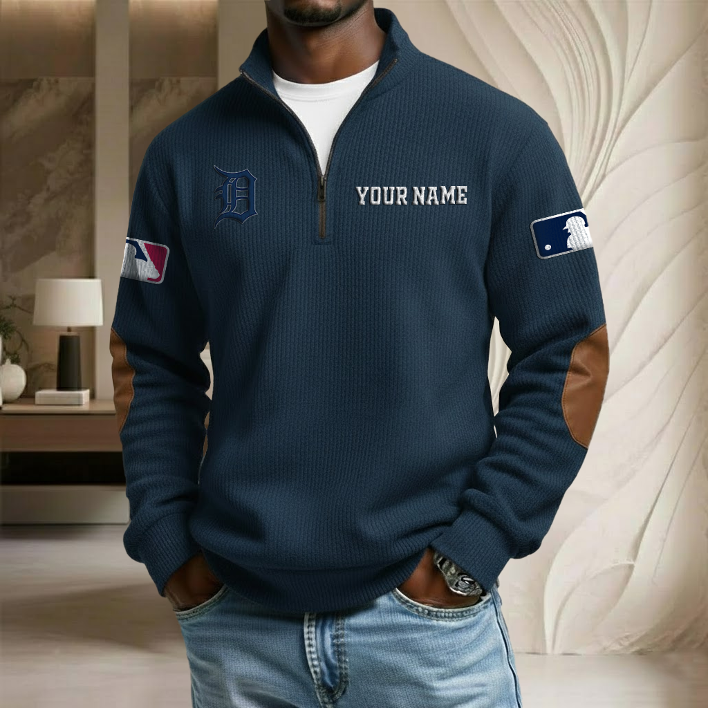 MLB x DT Custom Name Stand Collar Half-zip Sweatshirt HLP HLPHUONG