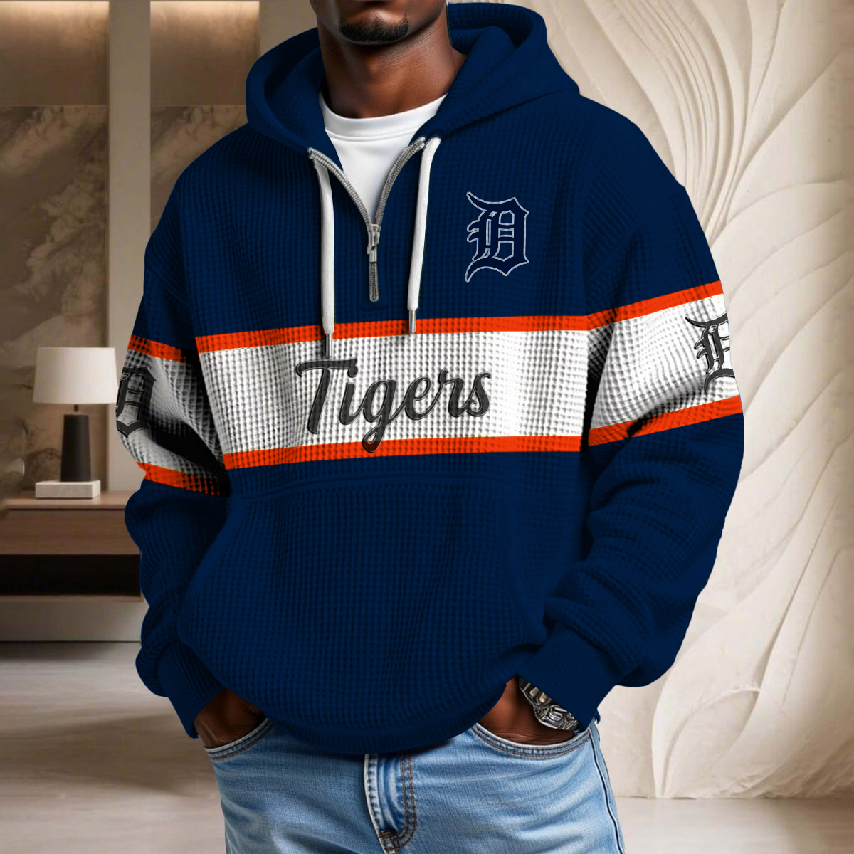 MLB x DT Team Waffle Half Zip Hoodie HLP HLPHUONG