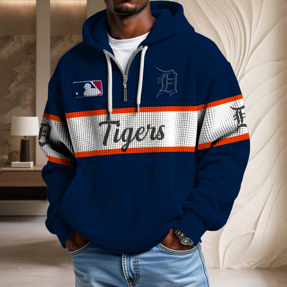 MLB x DT Team Waffle Half Zip Hoodie HLP HLPHUONG