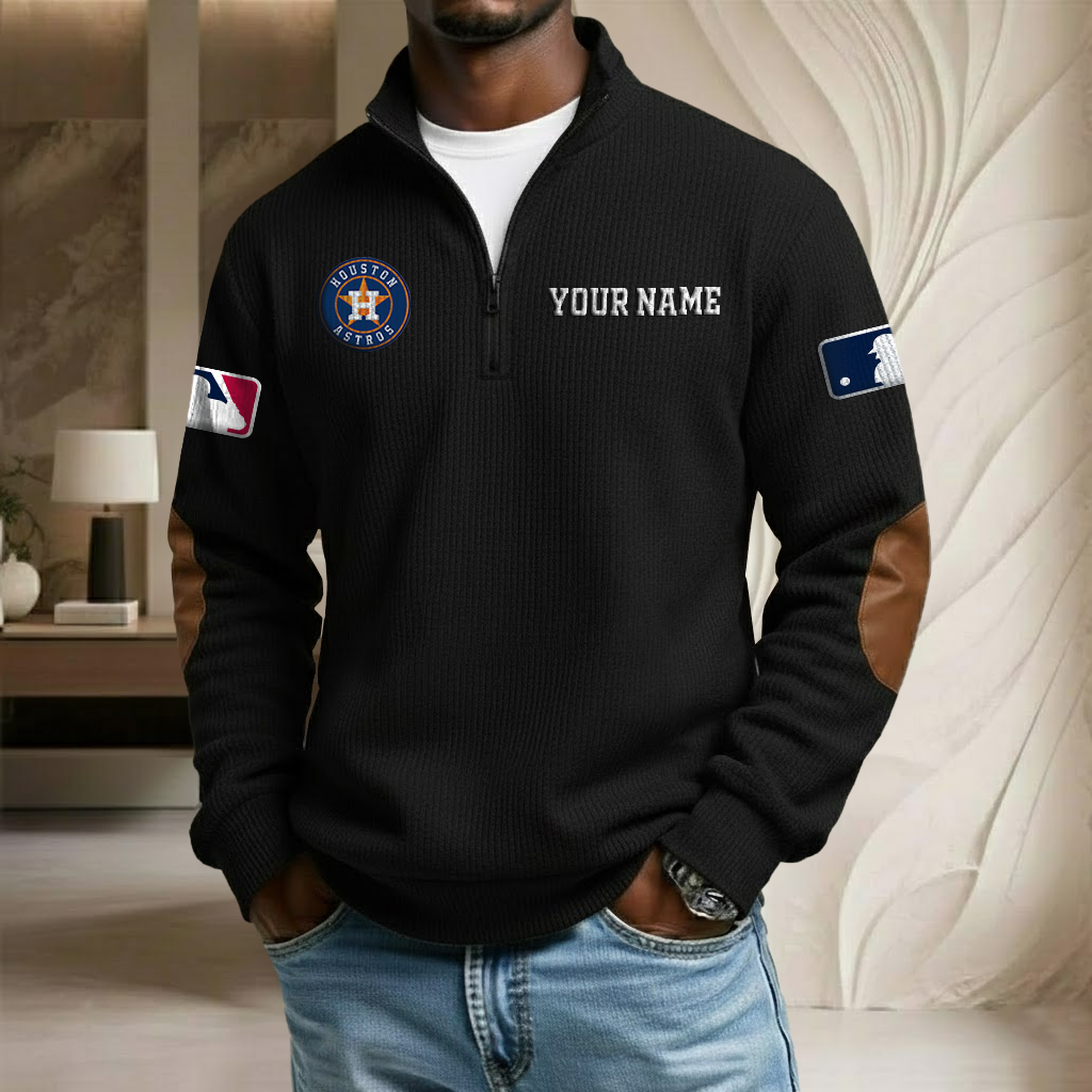MLB x HA Custom Name Stand Collar Half-zip Sweatshirt HLP HLPHUONG