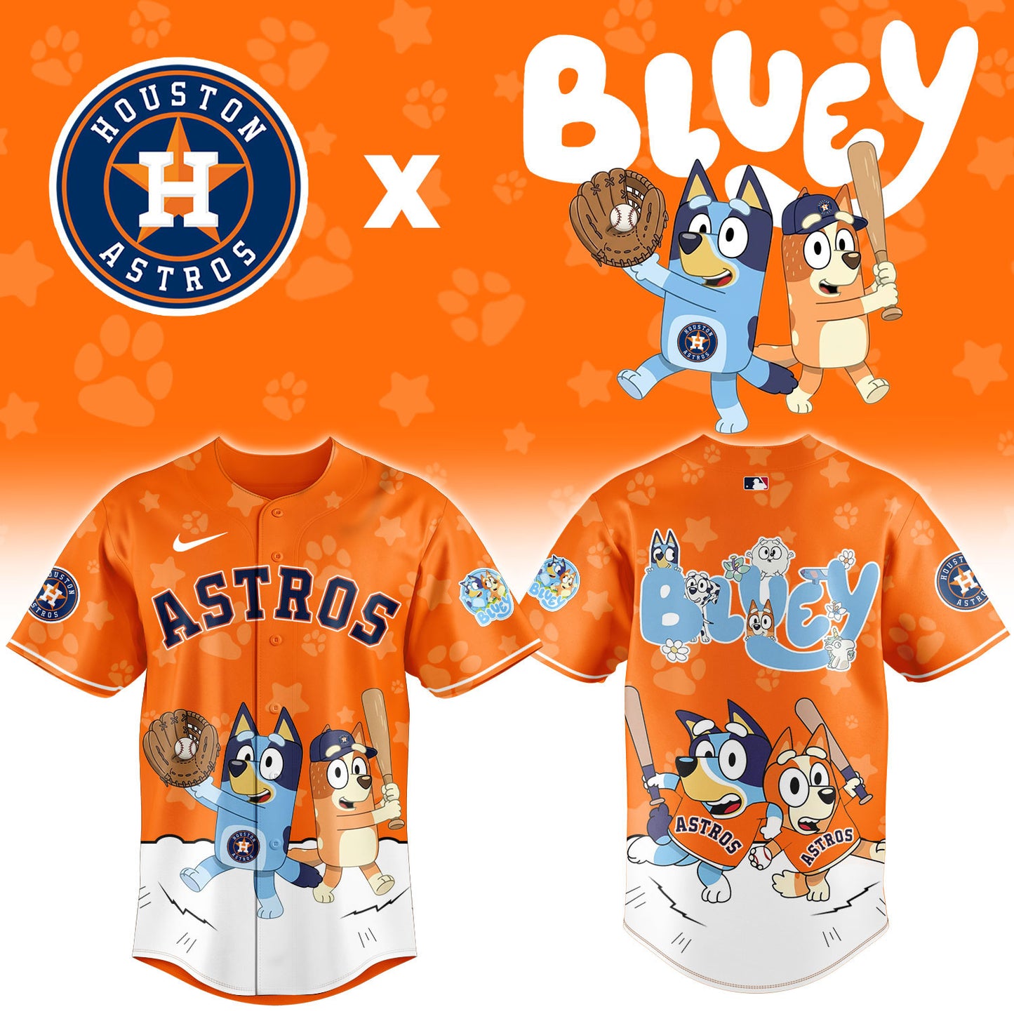 MLB x HOU Bluey Baseball Jersey HLP HLPHUONG