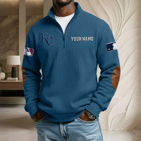 MLB x KCR Custom Name Stand Collar Half-zip Sweatshirt HLP HLPHUONG