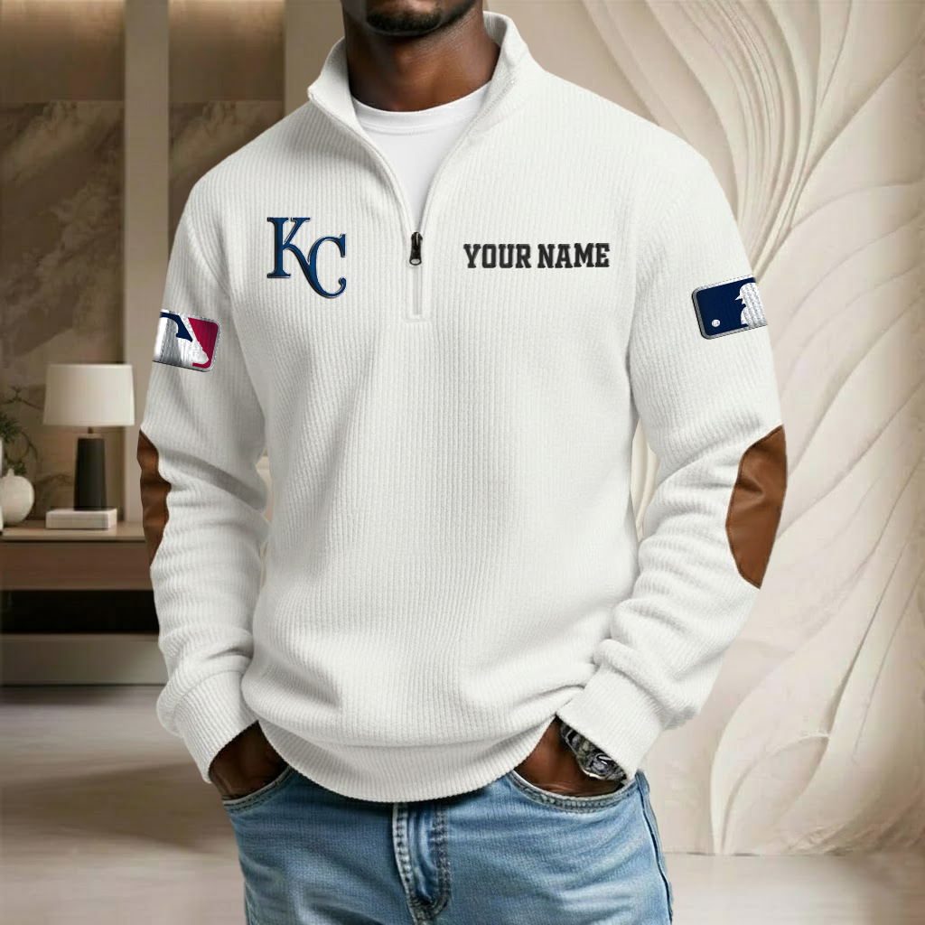 MLB x KCR Custom Name Stand Collar Half-zip Sweatshirt HLP HLPHUONG