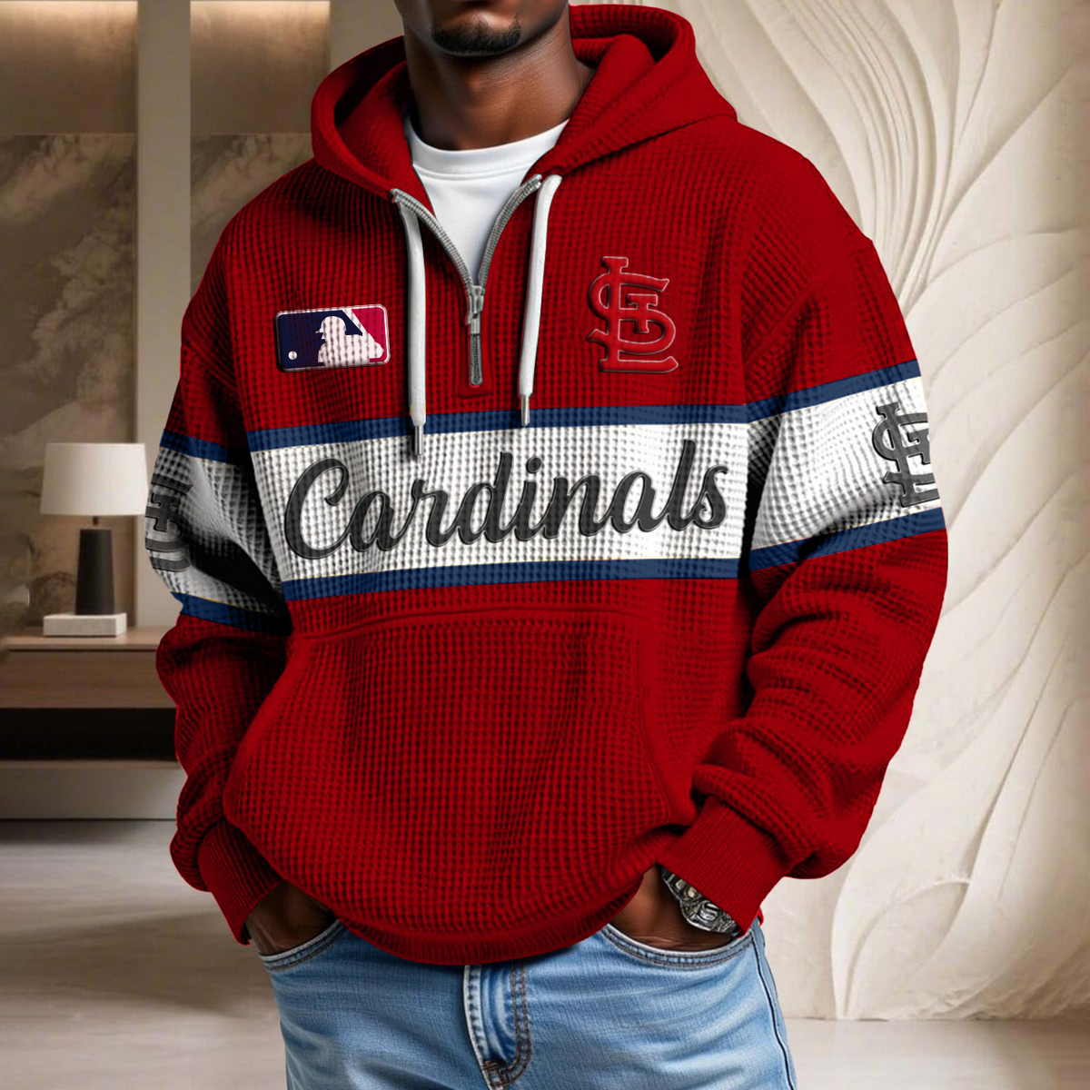 MLB x LC Team Waffle Half Zip Hoodie HLP HLPHUONG