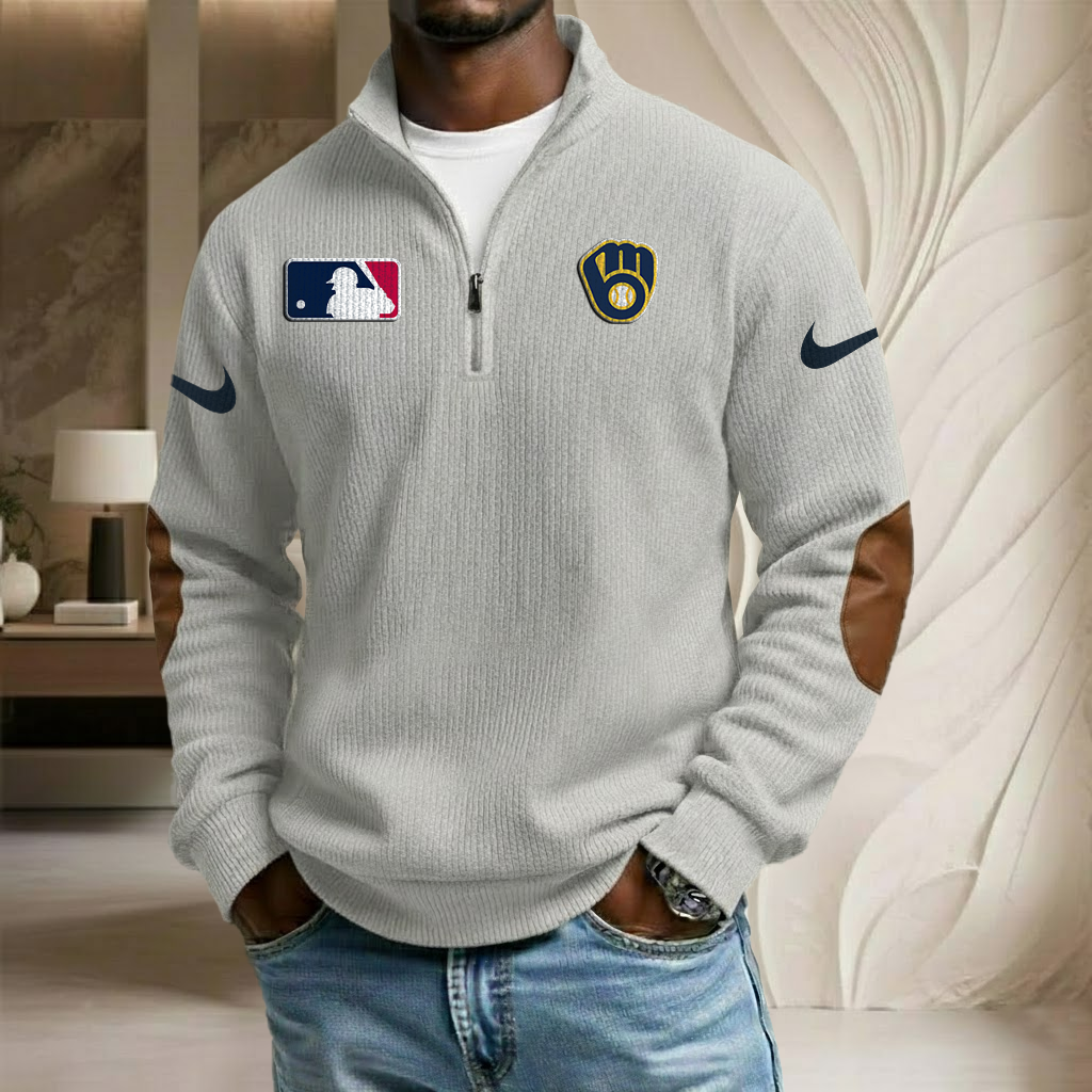 MLB x MIL Sport Team Stand Collar Half-zip Sweatshirt HLP HLPHUONG