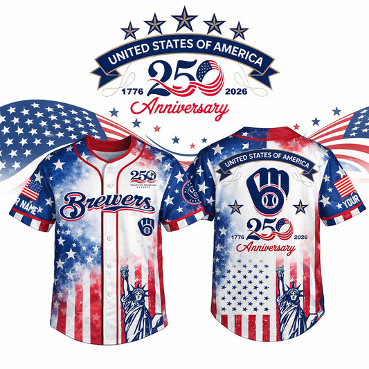 MLB x MIL US 250th Anniversary Baseball Jersey HLP HLPHUONG