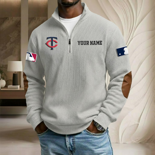 MLB x MT Custom Name Stand Collar Half-zip Sweatshirt HLP HLPHUONG