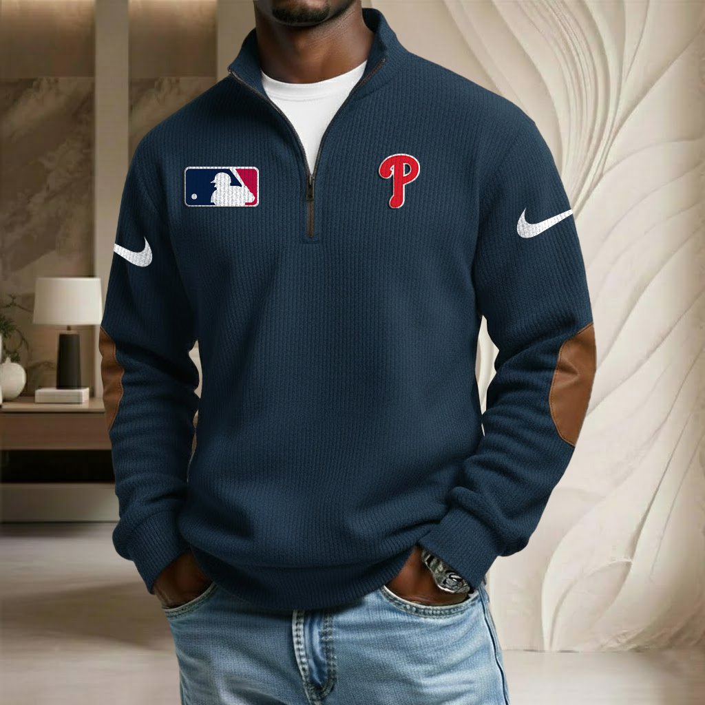 MLB x PHI Sport Team Stand Collar Half-zip Sweatshirt HLP HLPHUONG