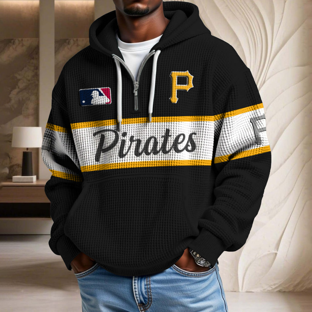 MLB x PP Team Waffle Half Zip Hoodie HLP HLPHUONG