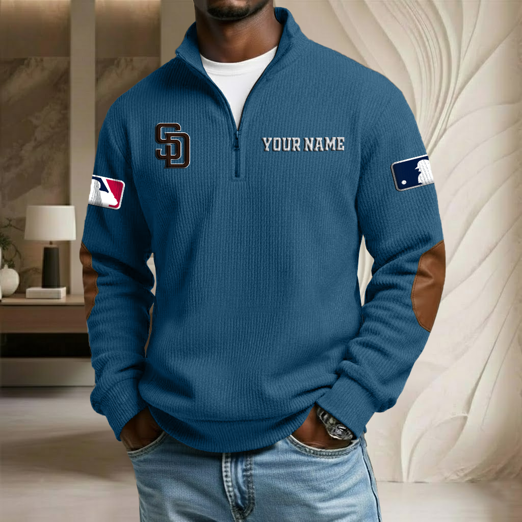 MLB x SDP Custom Name Stand Collar Half-zip Sweatshirt HLP HLPHUONG