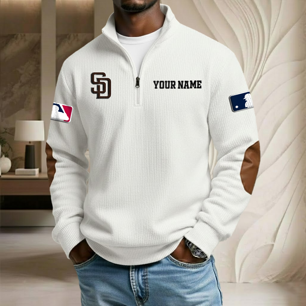 MLB x SDP Custom Name Stand Collar Half-zip Sweatshirt HLP HLPHUONG