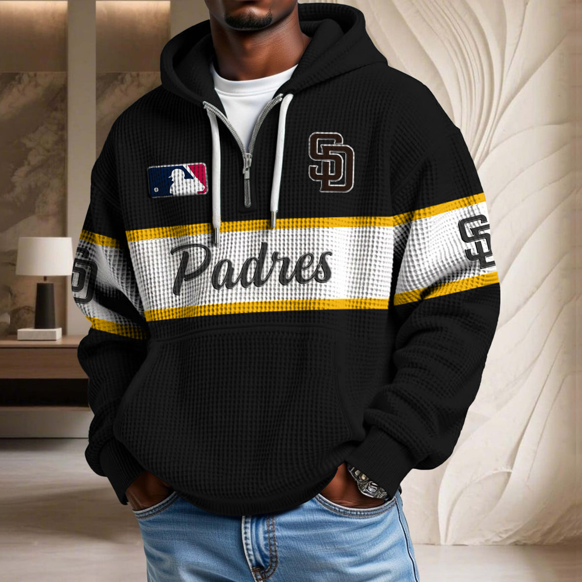MLB x SDP Team Waffle Half Zip Hoodie HLP HLPHUONG
