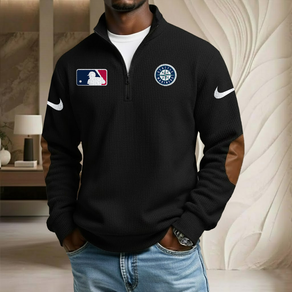 MLB x SEA Sport Team Stand Collar Half-zip Sweatshirt HLP HLPHUONG