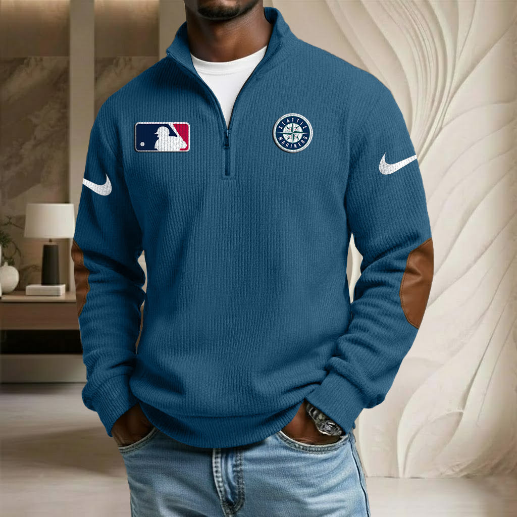 MLB x SEA Sport Team Stand Collar Half-zip Sweatshirt HLP HLPHUONG