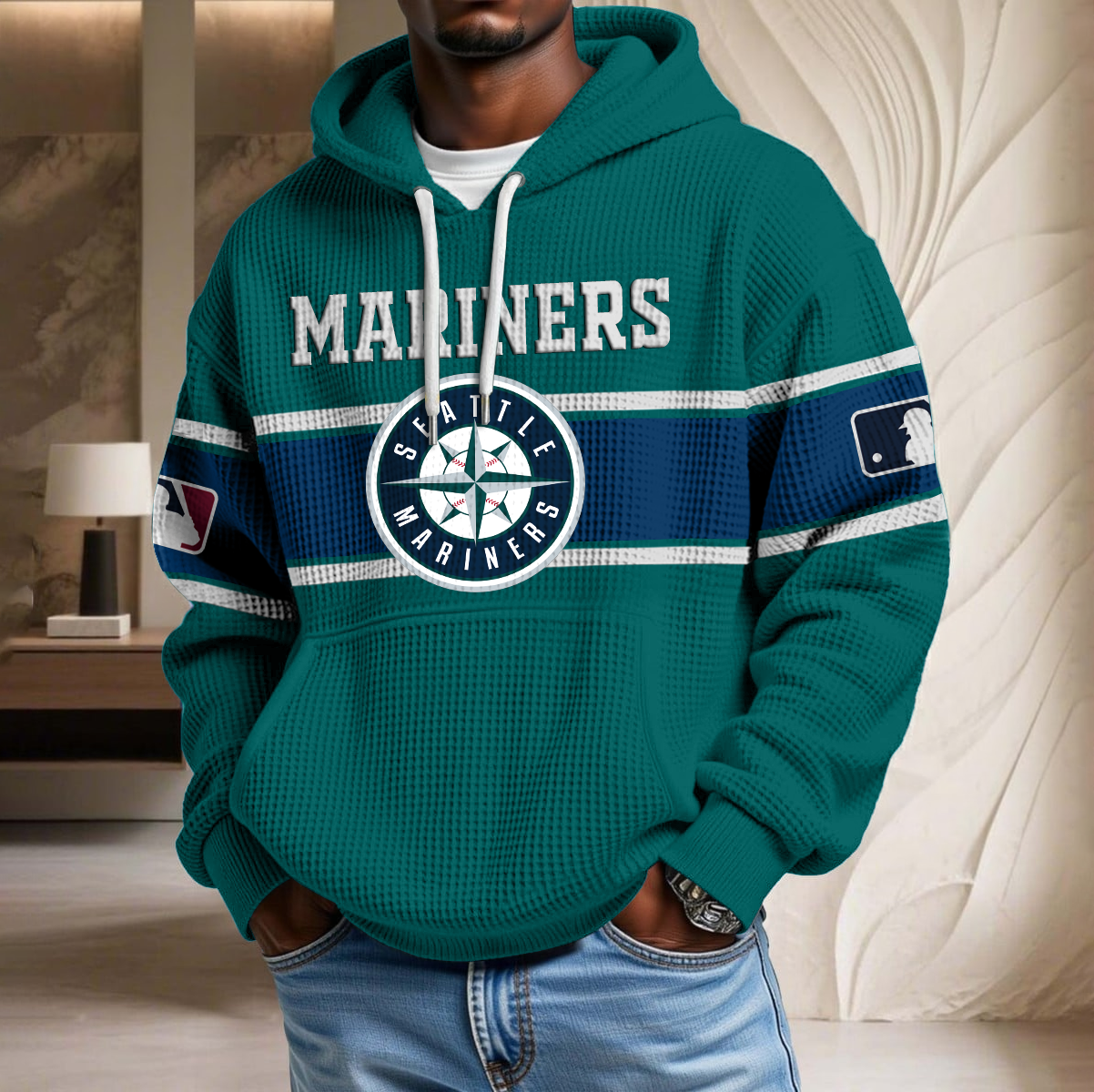 MLB x SEA Waffle Hoodie HLP HLPHUONG
