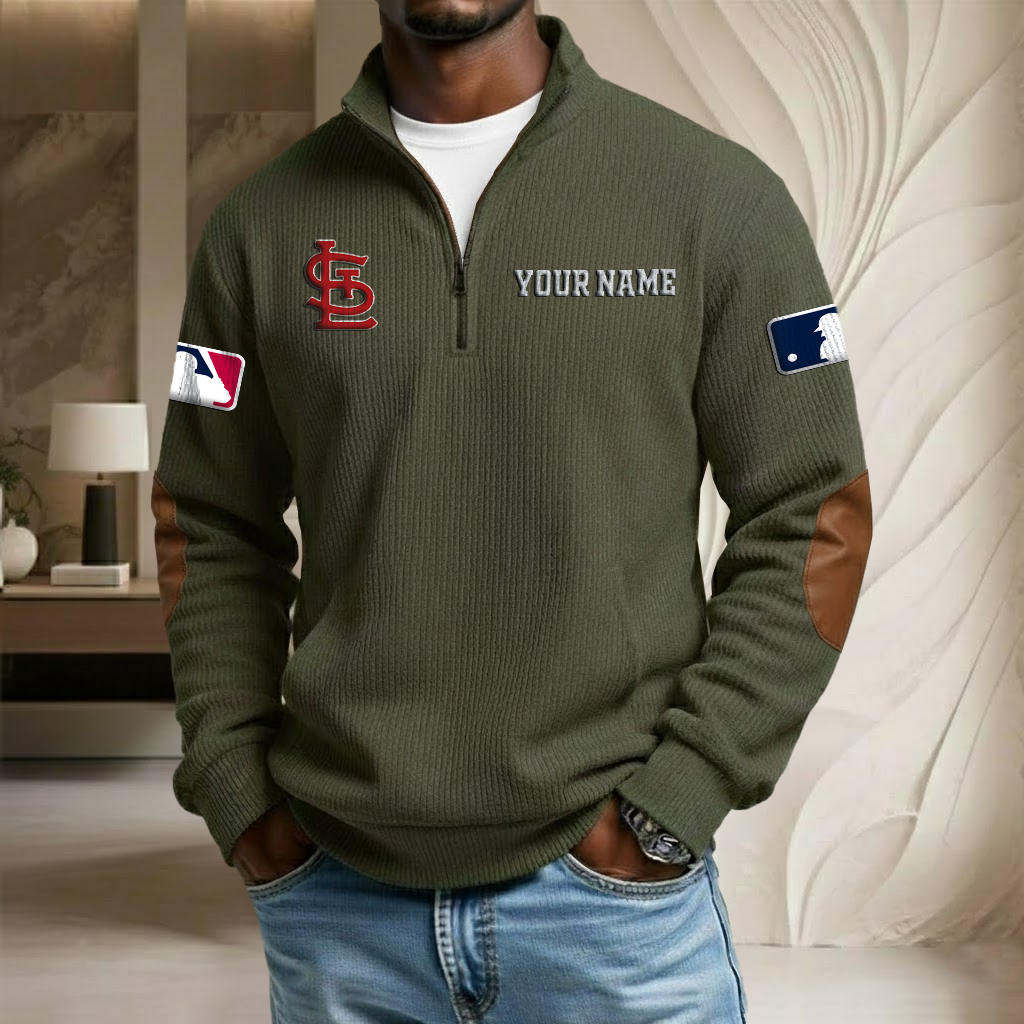MLB x SL Custom Name Stand Collar Half-zip Sweatshirt HLP HLPHUONG