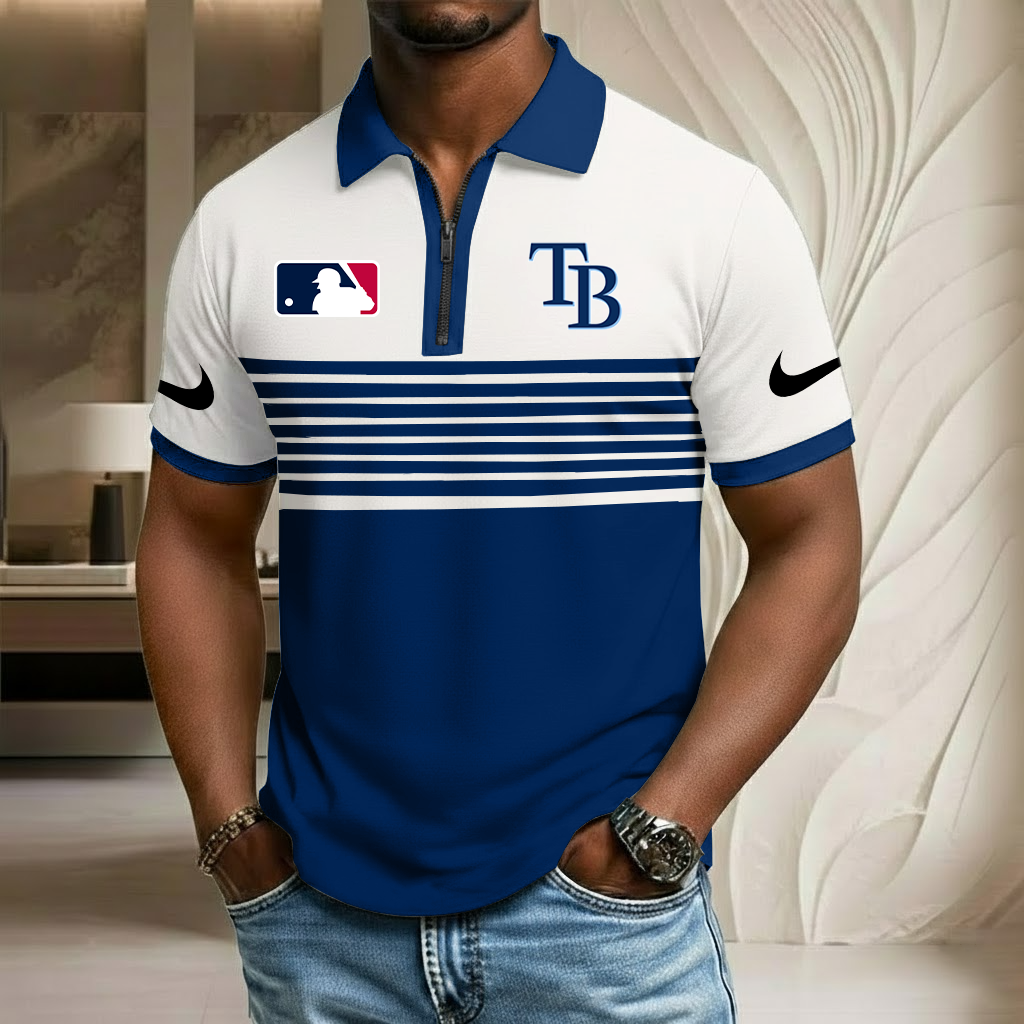 MLB x TB Sport Zip Polo Golf Shirt HLP HLPHUONG
