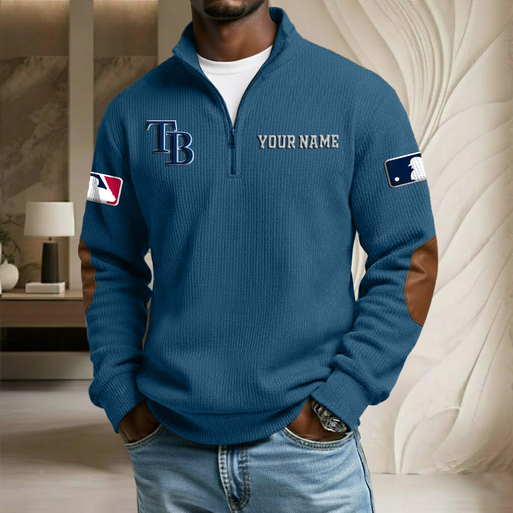 MLB x TBR Custom Name Stand Collar Half-zip Sweatshirt HLP HLPHUONG