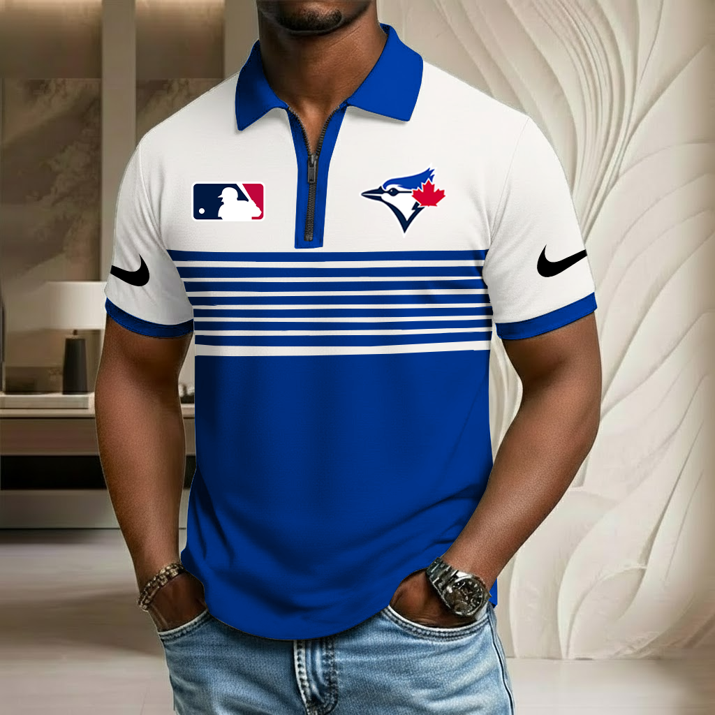 MLB x TOR Sport Zip Polo Golf Shirt HLP HLPHUONG