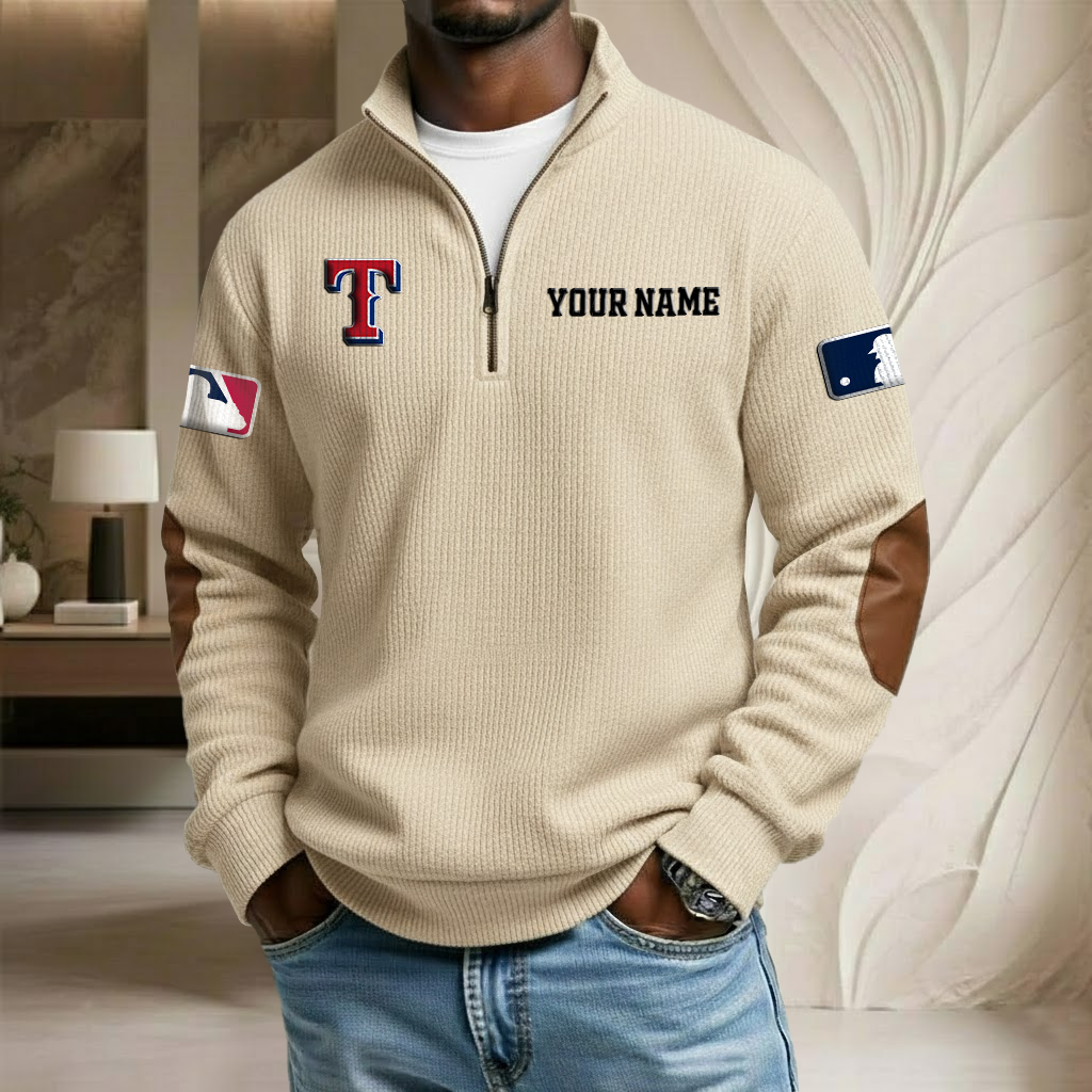 MLB x TR Custom Name Stand Collar Half-zip Sweatshirt HLP HLPHUONG