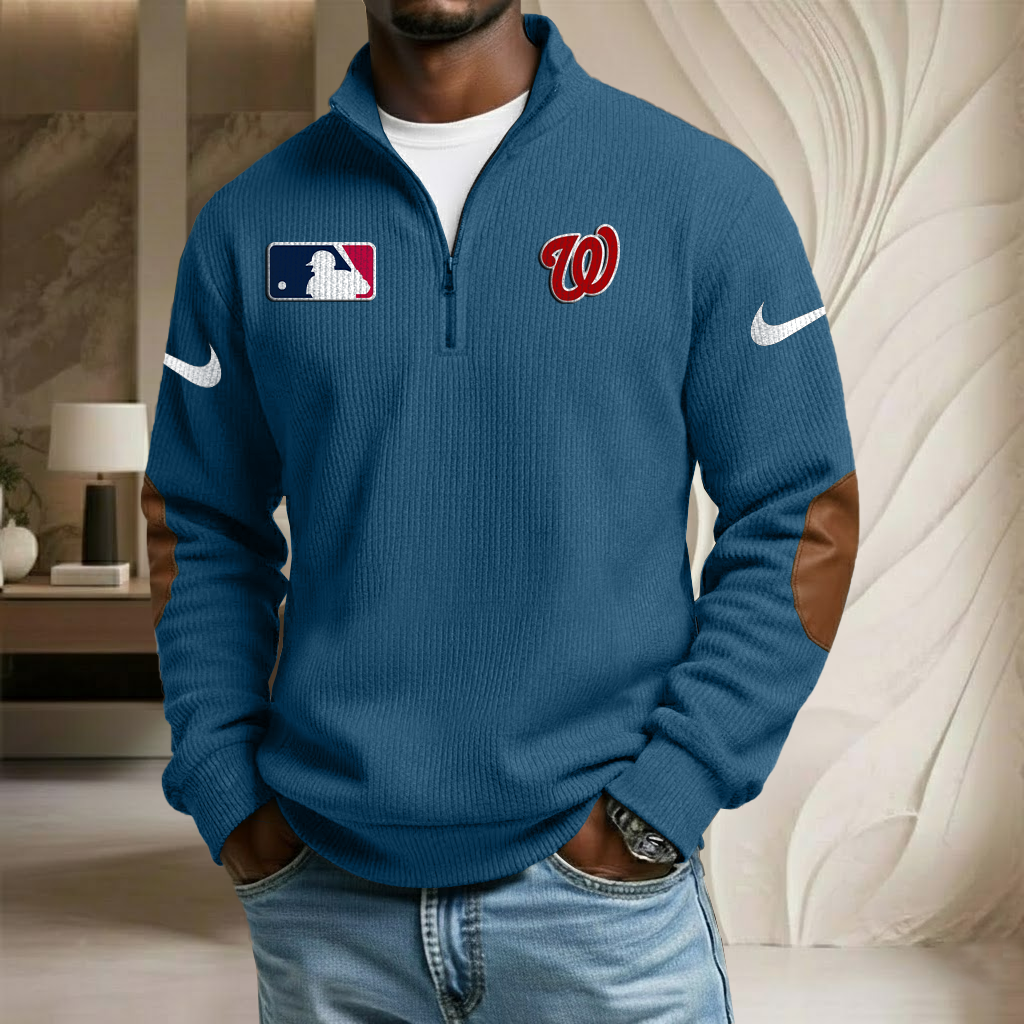 MLB x WAS Sport Team Stand Collar Half-zip Sweatshirt HLP HLPHUONG