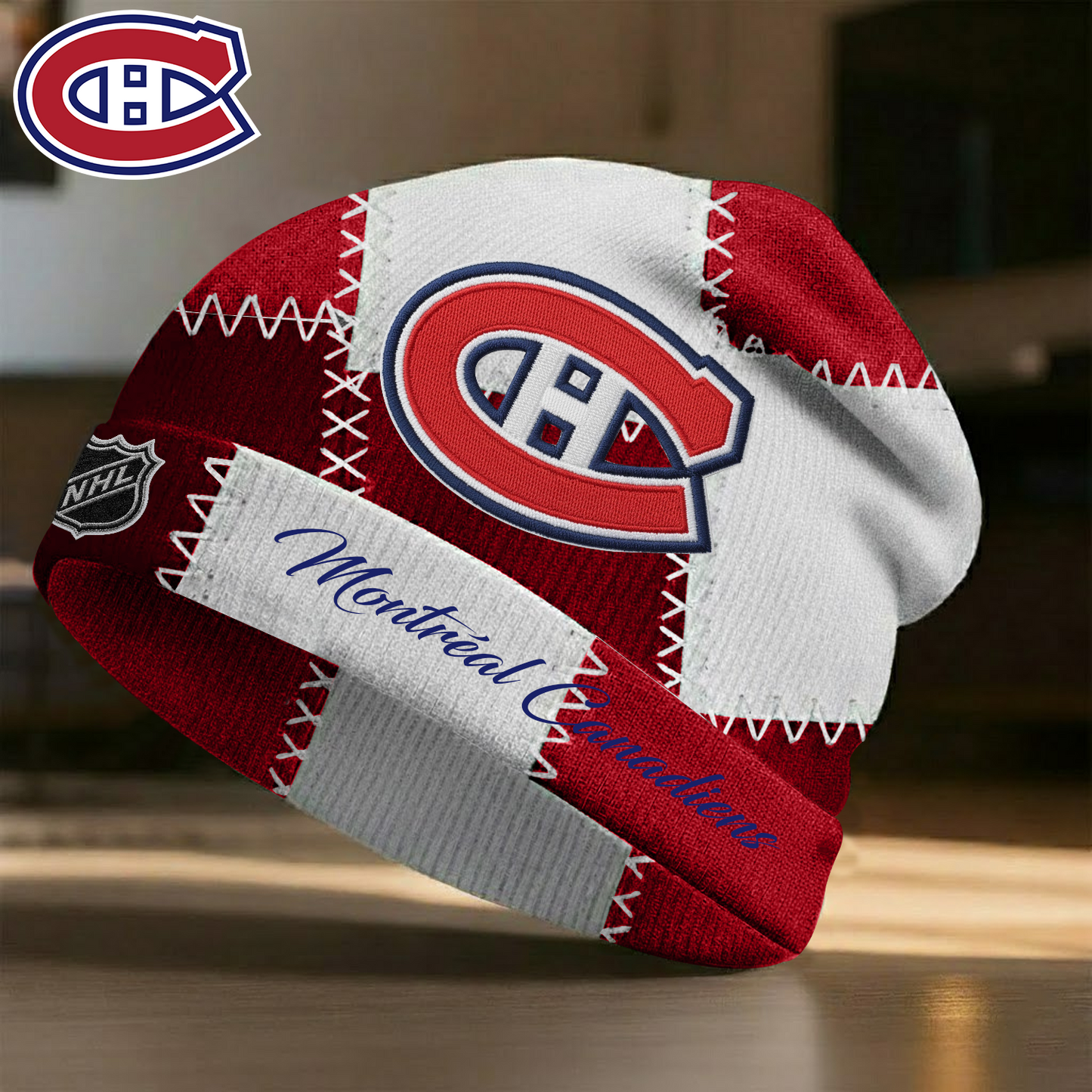 MON X Premium NHL Vintage Patchwork Beanie Hat V1 NAK NHT