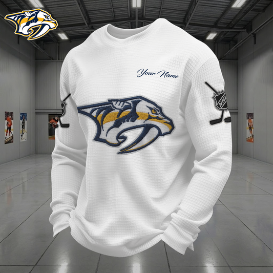 NAS X NHL Men Football Waffle Long Sleeve T-Shirt V1 NAK NHT