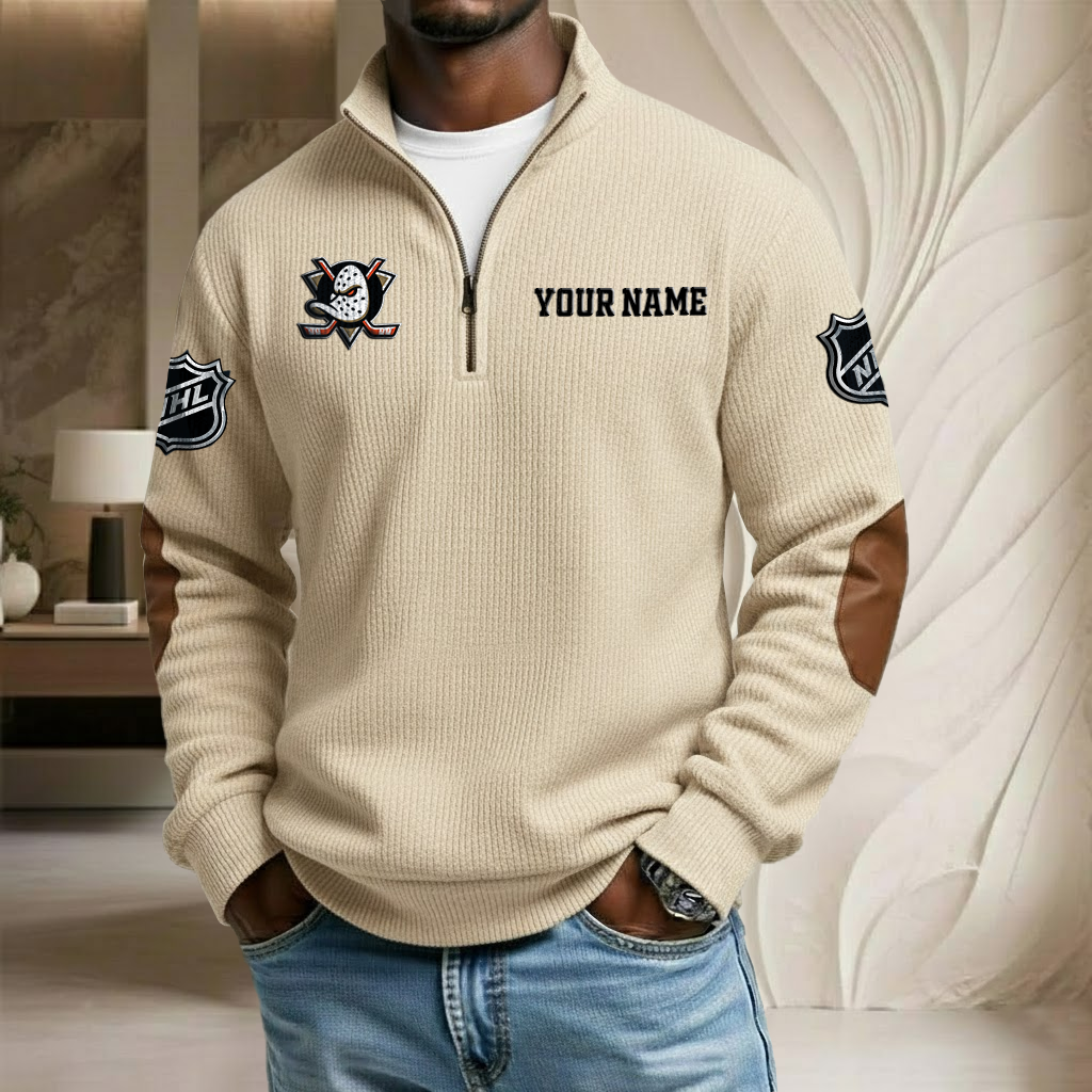 NHL x AD Custom Name Stand Collar Half-zip Sweatshirt HLP HLPHUONG