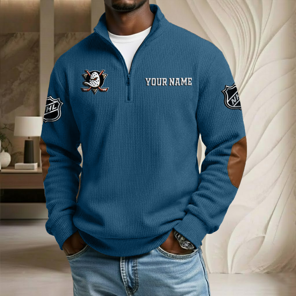 NHL x AD Custom Name Stand Collar Half-zip Sweatshirt HLP HLPHUONG